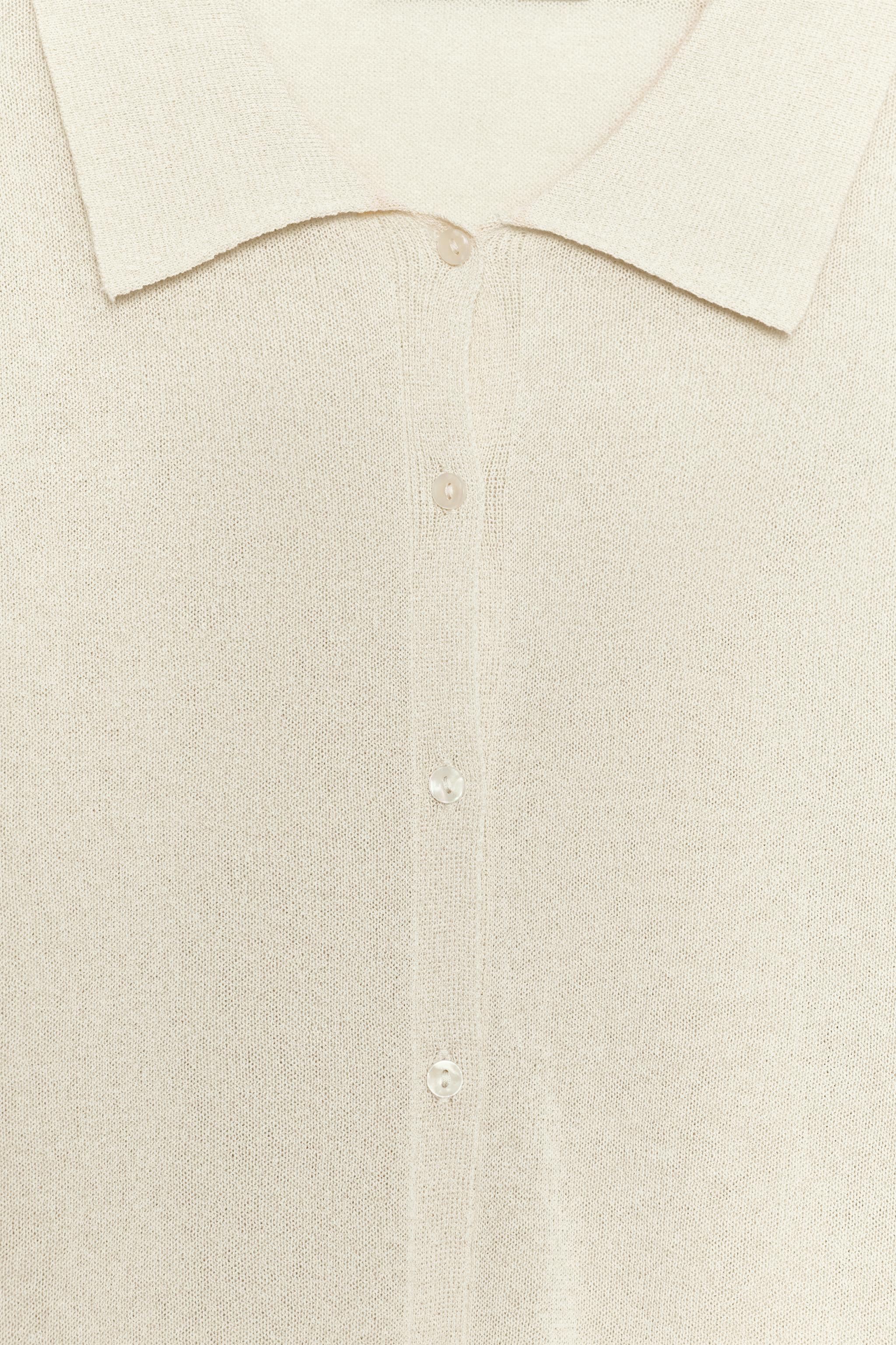 GILET POLO EN MAILLE AVEC TOP INTÉRIEUR